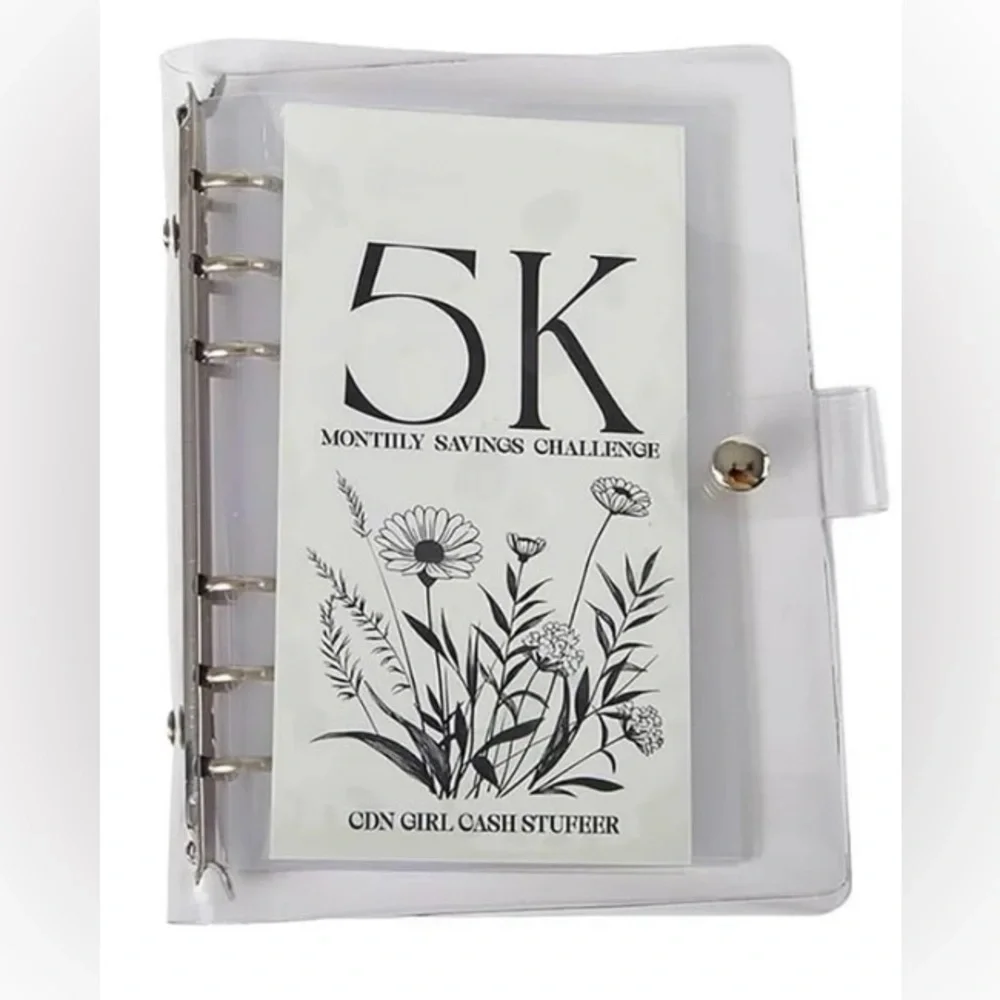 Clear Binder with 5K Savings Challenge Insert